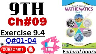 Class 9th Maths Chapter 9 Exercise 94 complete  Ex 94 class 9  94 maths class 9  Hafsa study [upl. by Ainoek]