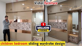 sliding wardrobe design for bedroom with mirror shorts vishalfurniture [upl. by Chessy]