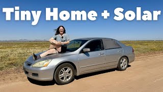 Living in a 2006 Honda Accord With Solar Power  Car Tour [upl. by Llehsram]