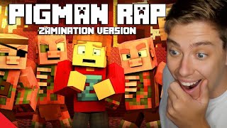 Reacting To EPIC PIGMAN RAP Minecraft Song [upl. by Litch898]