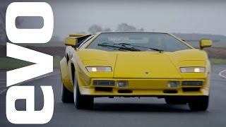 Lamborghini Countach LP 400 S driven  evo ICONS [upl. by Acilejna]