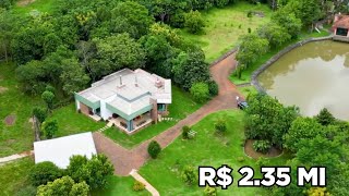 CHÁCARA A VENDA CASA COM PISCINA E RIO R235mi [upl. by Yerfej]