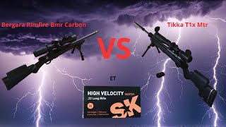 💥Essai de la SK High Vélocity avec la Bergara Rimfire Bmr Carbon VS Tikka T1x mtr💥😉👍👌 [upl. by Delainey]