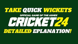 CRICKET 24  HOW TO TAKE QUICK WICKETS  DETAILED EXPLANATION  MrBeast MrBeastGaming vegetta777 [upl. by Tri42]