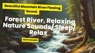 Beautiful Mountain River Flowing Sound Forest River Relaxing Nature Sounds Sleep Relax [upl. by Ane]