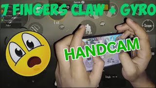 HANDCAM HOW I PLAY 7 FINGER CLAW  GYRO ON A 55 inch DEVICE  GODLIKE GAMEPLAY [upl. by Lad]