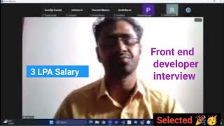 Fresher ReactJs Developer interview 2024  must watch  fontend developer interview selected🎉🎉 [upl. by Nevram]