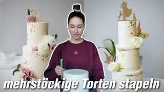 🔥Buttercreme Hochzeitstorte selber machen  Tipps zum stapeln [upl. by Nadaha620]