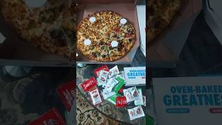 Enjoying the Dominos XLarge Pizza  New yorker with Extravaganza creamy tikka  Yummlicious 😋👌 [upl. by Windzer]