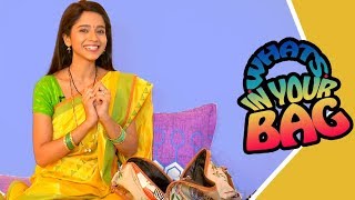 Whats In Your Bag With Bhagyashree Limaye  Ghadge amp Suun TV Serial  Colors Marathi [upl. by Let898]