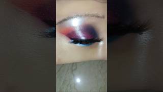 Purple blue eyelook Creative eye look tutorial Creative makeup tutorial My vlog [upl. by Greabe]