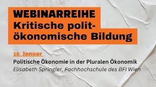 Webinar Politische Ökonomie in der Pluralen Ökonomik [upl. by Mahsih]