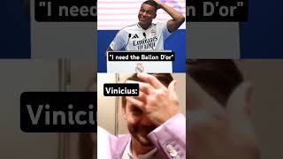 Ballon Dor Mbappe vs Vinicius football shorts viral memes funny mbappe vinicius ballondor [upl. by Aitercul]