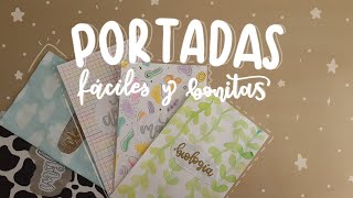 Ideas de portadas para cuadernos fáciles ✨ pt3 [upl. by Bauer821]