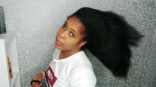 How I grow my natural hair and retain length tresemme hairgrowth naturalhairjourney haircare [upl. by Aicekat]