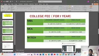 PGCET FEE STRUCTURE INFORMATION [upl. by Nuhsyar]