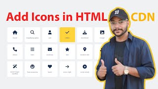 How to Use Font Awesome Icon on HTML Website using CDN  Complete Tutorial [upl. by Ffirahs]