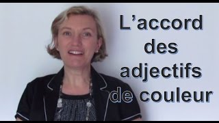 Laccord des adjectifs de couleur [upl. by Hgiel]