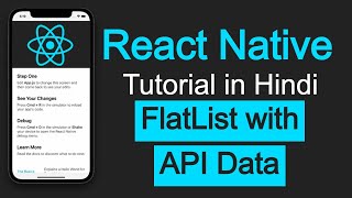 React Native tutorial in Hindi 48 FlatList with API Data  use flat list with API [upl. by Nirtiak321]