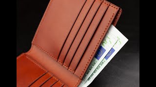 Bifold Wallet Buttero Leather Cognac EURO [upl. by Christensen930]