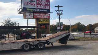 1999 Trail Eze 48x102 Drop Deck Trailer with Hydraulic Beaver Tail and Ramps [upl. by Lletnom]