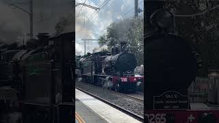 3265 amp 3526 Passing Jannali On The Steam To Surf T4 illawarra heritagetour steamlocomotive [upl. by Azeel]