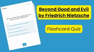 Beyond Good and Evil by Friedrich Nietzsche  Flashcards [upl. by Sollie]