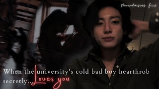 when the cold bad boy heartthrob secretly loves you jungkook oneshot [upl. by Airdnax927]