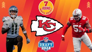 Super Bowl Champs reload to run it back  Chiefs 7 Round Mock Draft nfl nfldraft [upl. by Aneroc608]