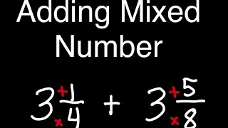 Adding Mixed Numbers tutorial maths mixednumbers [upl. by Whale100]