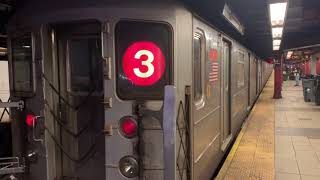 MTA NYC IRT 123 Trains at 96 Street BroadwayWest side\ R62A R142 [upl. by Eidod]