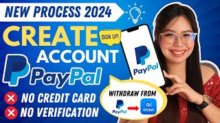 HOW TO CREATE PAYPAL ACCOUNT WITHOUT CREDIT CARD OR BANK CARD 2024  NO VERIFICATION  EASY PROCESS [upl. by Idnor]