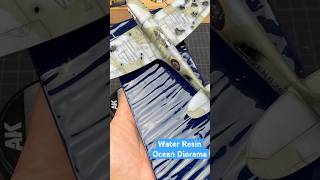 Water effect 2 on epoxy resin water Diorama for the Supermarine Spitfire MkVb scale model plane [upl. by Kiri]