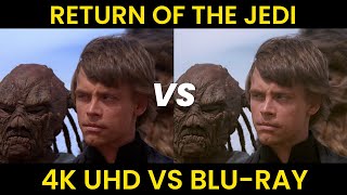 Star Wars Return of the Jedi 4K UHD vs Blu ray  2020 Disney 4K release vs 2011 Fox Blu ray release [upl. by Beghtol]