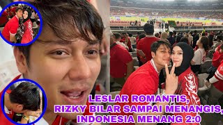 RIZKY BILAR PELUK CIUM LESTI 😭 ABANG L LESTI KEJORA DAN RIZKY BILAR DI GBK DUKUNG TIMNAS [upl. by Suissac141]