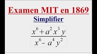 Examen dentrée au MIT en 1869 [upl. by Dias]