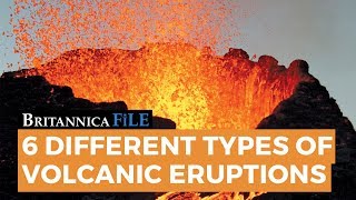 BRITANNICA FILE The 6 types of volcanic eruptions  Encyclopaedia Britannica [upl. by Sumedocin]