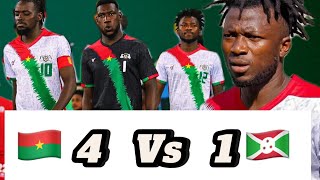 Résumé du match Burkina Faso 🇧🇫 4vs 1 🇧🇮 Burundi 2024 burkinafaso burundi footafricain 2024 [upl. by Yrffej654]