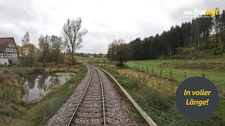 Führerstandsmitfahrt von Schelklingen bis Gammertingen mit bwegt [upl. by Neo]