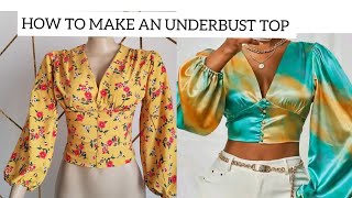 How to make an Underbust Corset Top  cutting and sewing youtubemadeforyou youtube [upl. by Henebry]