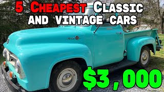 5 Classic Cheapest Cars for sale by Owners Online Now Under 5000 [upl. by Aneetsirhc]