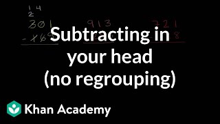 Mental technique for subtraction without regrouping  3rd grade  Khan Academy [upl. by Rexer]