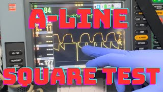 How to perform Arterial Line Aline Square Test with Transducer shown to check for proper damping [upl. by Morganne]