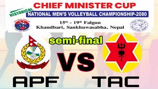 APF vs TAC semifinal volleyball game Sankhuwasabha 2080 [upl. by Placida]