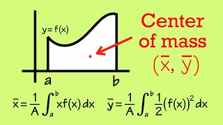 The integral formulas for the centroid of a region center of mass [upl. by Angelita]