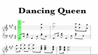 ABBA  Dancing Queen Sheet Music [upl. by Refenej]