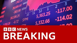 Global stock markets plunge over fears of US slowdown  BBC News [upl. by Ellis]