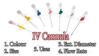 IV Cannula Colour And SizeCannula Types And Uses [upl. by Cornia]