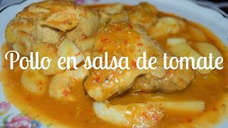 Pollo con papas en salsa de tomate [upl. by Rochelle]