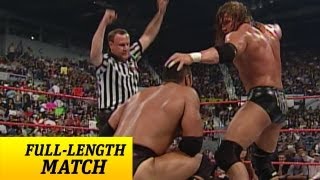 FULLLENGTH MATCH  Raw  Triple H vs The Rock  WWE Championship Match [upl. by Edurtreg]